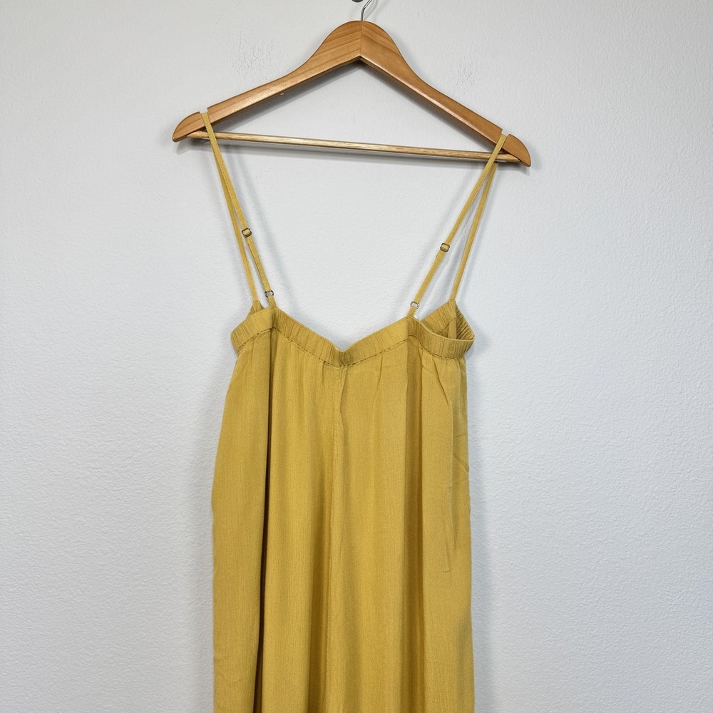 WeWoreWhat Jumpsuit Women's Medium Yellow Bohemian Wide Leg Adjustable Straps - Picture 6 of 15